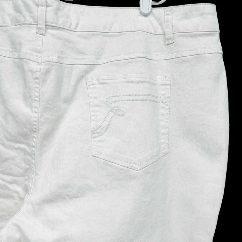 My Wonder Denim Women's White Cropped Jeans Plus Size 22 Stretch High Rise NWT - Picture 10 of 11